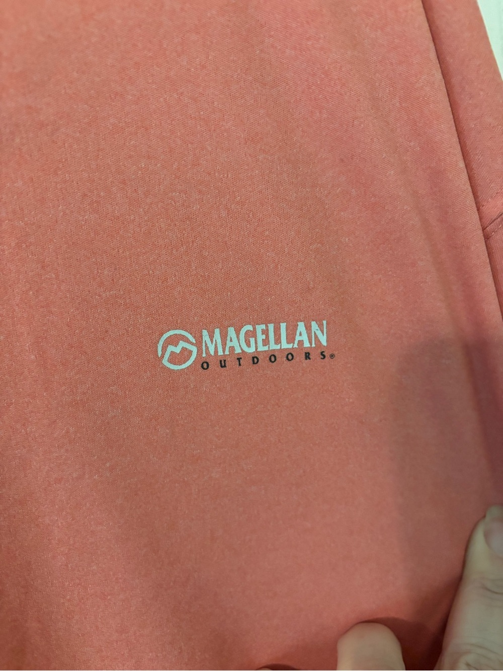 Magellan Outdoors Long Sleeve Shirt Coral with White Logo